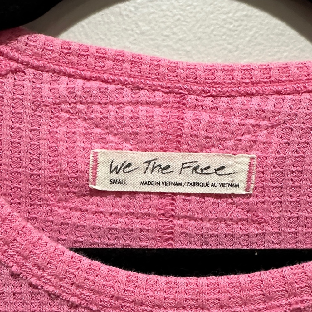 Free People we the Free Pink Carnation Babydoll Top - Picture 2 of 10